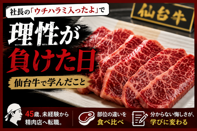 社長の「ウチハラミ入ったよ」で理性が負けた日｜仙台牛で学んだこと